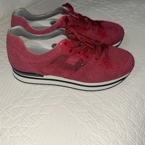 Hogan Magenta Shimmer platform sneaker #Y2K
